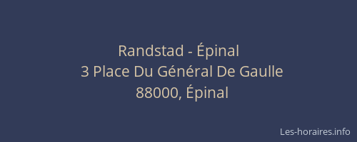 Randstad - Épinal