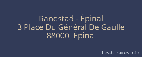 Randstad - Épinal