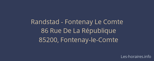 Randstad - Fontenay Le Comte