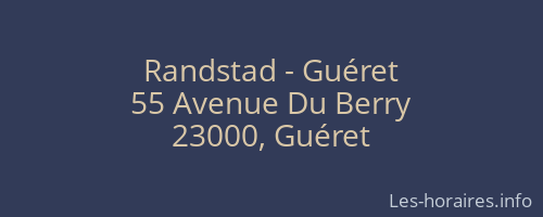 Randstad - Guéret