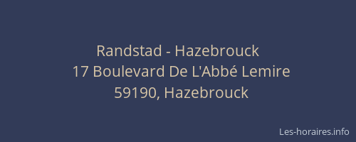 Randstad - Hazebrouck