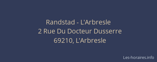 Randstad - L'Arbresle