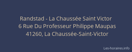 Randstad - La Chauss&eacute;e Saint Victor
