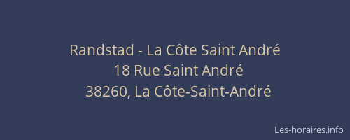 Randstad - La Côte Saint André