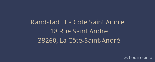 Randstad - La C&ocirc;te Saint Andr&eacute;