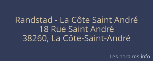 Randstad - La Côte Saint André