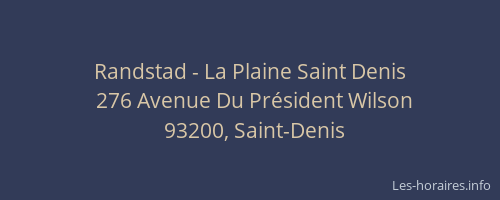 Randstad - La Plaine Saint Denis