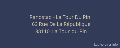 Randstad - La Tour Du Pin