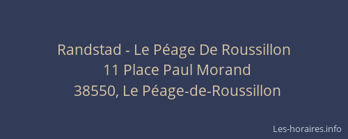 Randstad - Le P&eacute;age De Roussillon