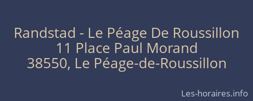Randstad - Le Péage De Roussillon