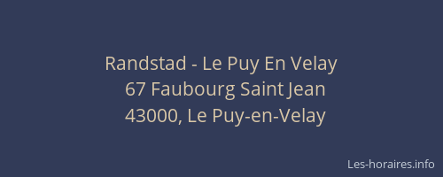 Randstad - Le Puy En Velay