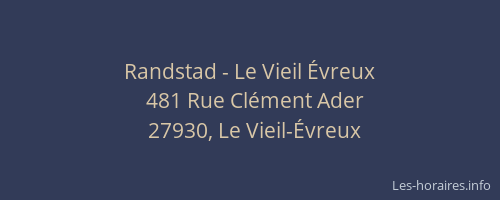 Randstad - Le Vieil &Eacute;vreux