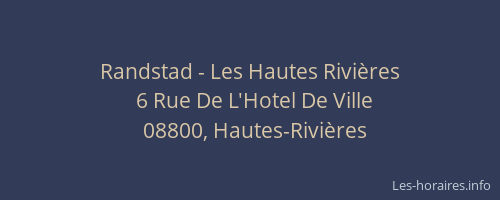Randstad - Les Hautes Rivières