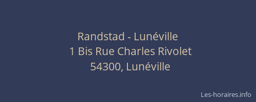 Randstad - Lun&eacute;ville