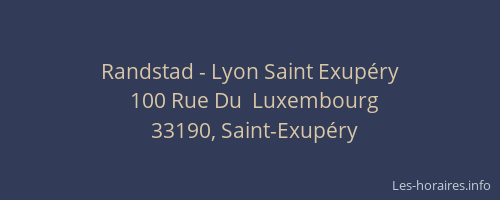 Randstad - Lyon Saint Exupéry