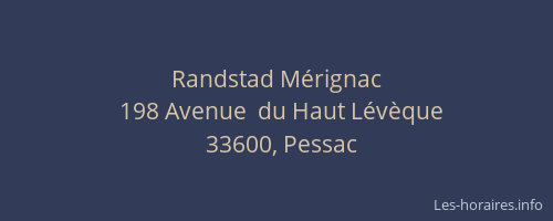 Randstad M&eacute;rignac