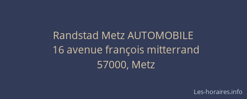 Randstad Metz AUTOMOBILE
