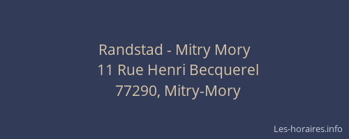 Randstad - Mitry Mory