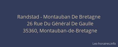 Randstad - Montauban De Bretagne