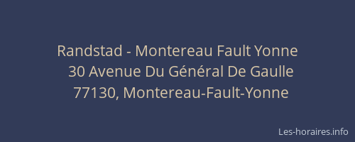 Randstad - Montereau Fault Yonne
