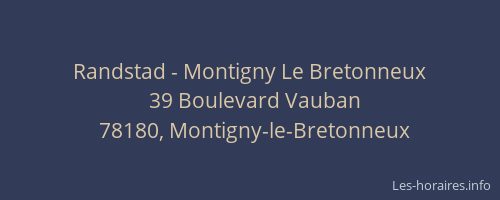 Randstad - Montigny Le Bretonneux