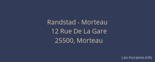 Randstad - Morteau