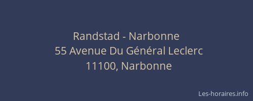 Randstad - Narbonne