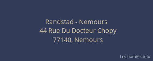 Randstad - Nemours