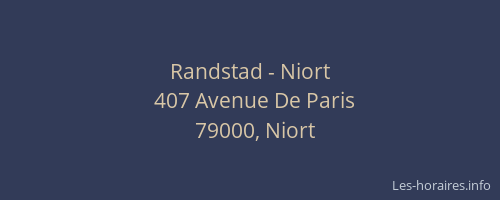 Randstad - Niort