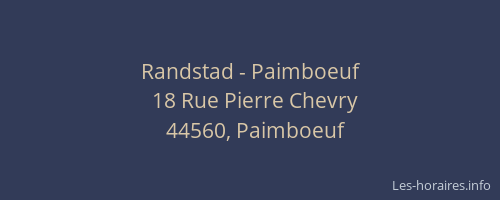 Randstad - Paimboeuf