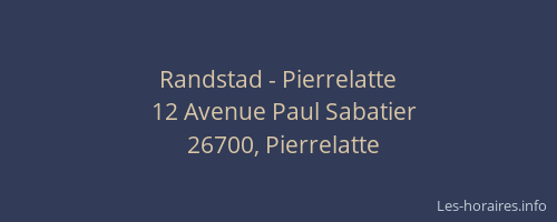 Randstad - Pierrelatte