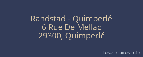 Randstad - Quimperlé