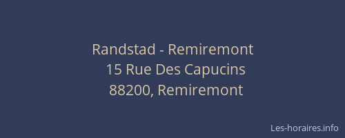 Randstad - Remiremont