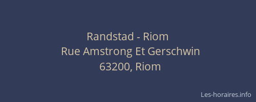 Randstad - Riom