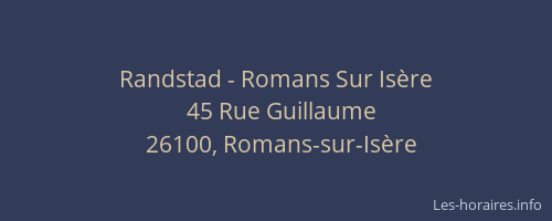 Randstad - Romans Sur Is&egrave;re