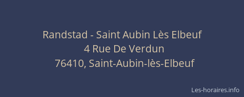 Randstad - Saint Aubin Lès Elbeuf