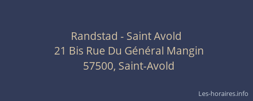 Randstad - Saint Avold