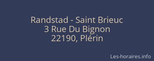 Randstad - Saint Brieuc