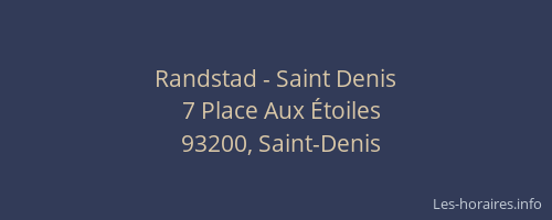 Randstad - Saint Denis