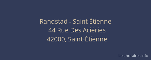 Randstad - Saint Étienne