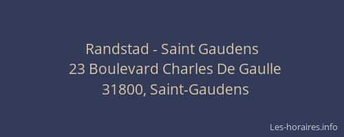 Randstad - Saint Gaudens
