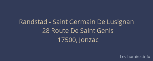 Randstad - Saint Germain De Lusignan