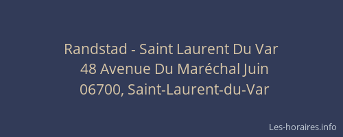 Randstad - Saint Laurent Du Var