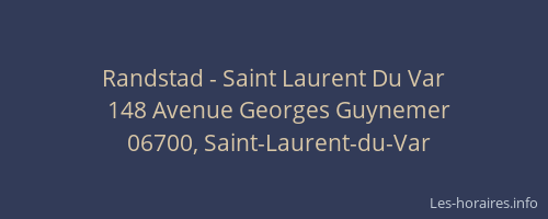 Randstad - Saint Laurent Du Var