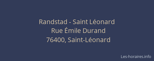 Randstad - Saint Léonard