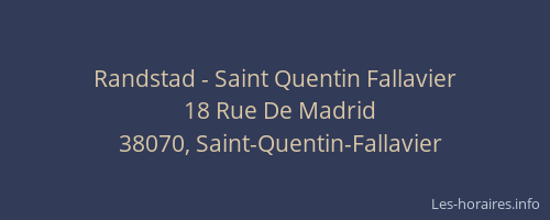Randstad - Saint Quentin Fallavier