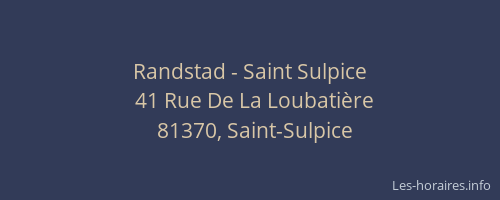 Randstad - Saint Sulpice