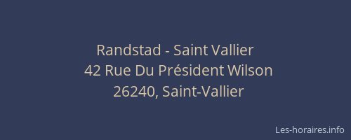Randstad - Saint Vallier
