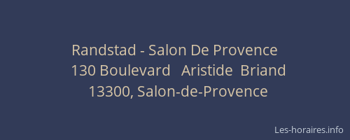 Randstad - Salon De Provence