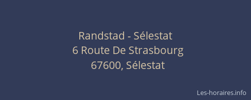 Randstad - Sélestat